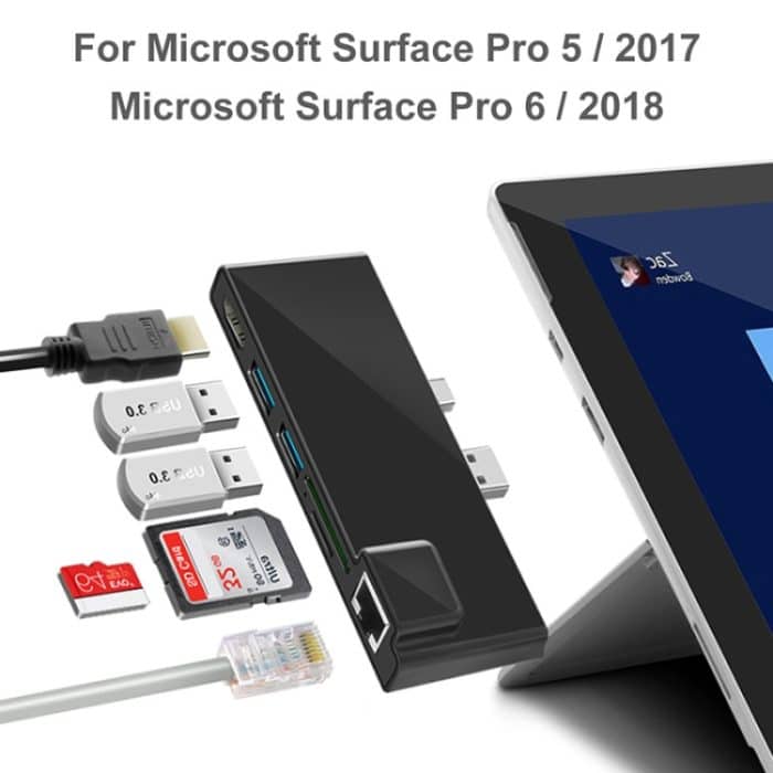 ROCKETEK SK-S5HL RJ45 + 2 x USB 3.0 + HDMI + SD/TF-Speicherkartenleser HUB 4K HDMI-Adapter, SK-S5HL – Bild 6