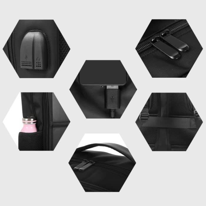 HAWEEL 14 W Solarpanel Power Rucksack Laptoptasche mit Griff und 5 V/2,1 A max. USB-Ladeanschluss, 14W Backpack 2 – Bild 5