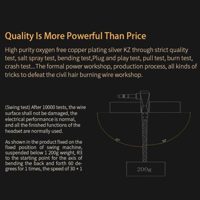 KZ B 8-poliges sauerstofffreies Kupfer versilbertes Upgrade-Kabel für KZ ZST / ES4 / ZS10 / AS10 / BA10 Kopfhörer – Bild 9