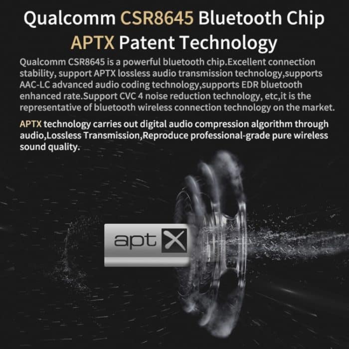 KZ Wasserdichtes High-Fidelity-Bluetooth-Upgrade-Kabel für KZ ZST / ZS10 / ES4 / ES3 / ZSR-Kopfhörer, KZ ZST / ZS10 / ES4 / ES3 / ZSR Earphones(Black) – Bild 4