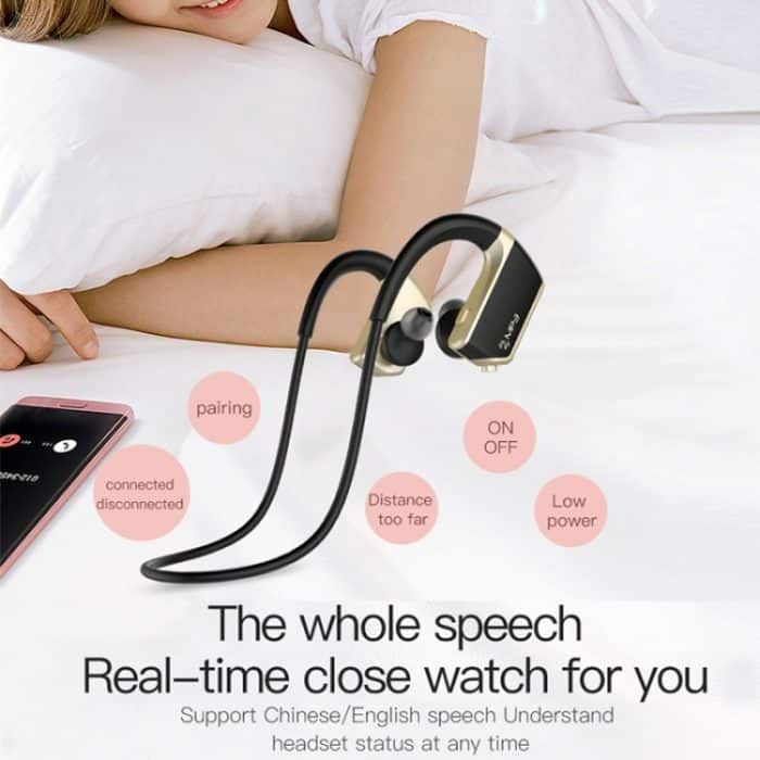 J2 Bluetooth 4.2 Binauraler hängender kabelloser Sport-Bluetooth-Kopfhörer, integrierter Speicher – Bild 5