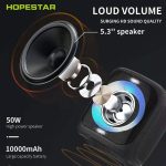 HOPESTAR Party100 Bluetooth 5.0 Tragbarer wasserdichter kabelloser Bluetooth-Lautsprecher mit mobiler Ladefunktion, Party100(Black), Party100(Green), Party100(Blue) – Bild 6
