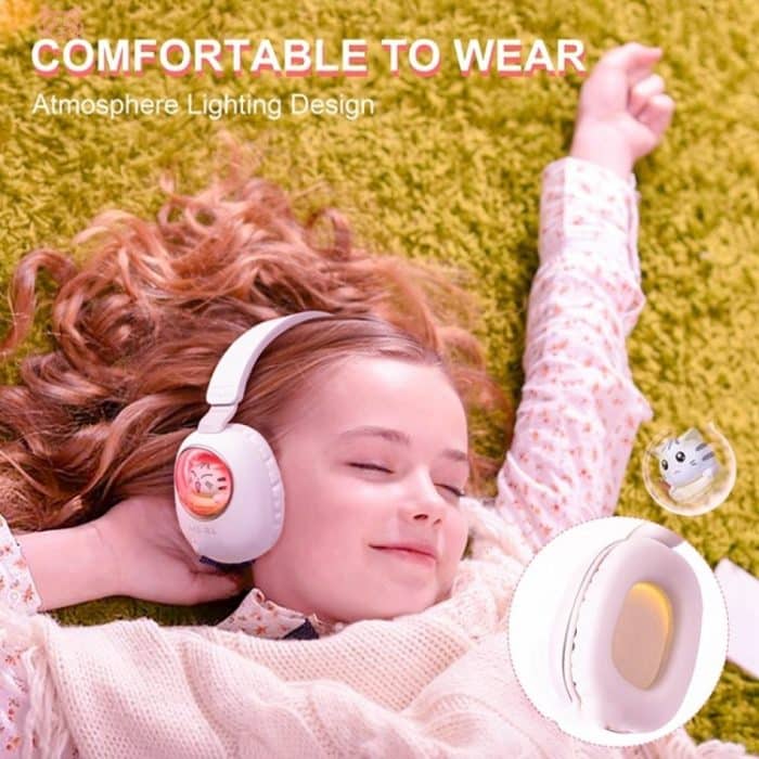 B4 RGB Cartoon Stereo Headset Drahtlose Bluetooth-Kopfhörer, Purple, Blue, Pink, Black – Bild 6