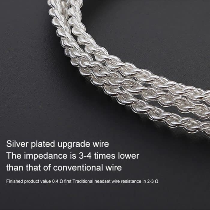 TRN versilbertes Upgrade-Kabel Kopfhörerkabel mit A2DC-Anschluss für TRN V10 V20-Kopfhörer – Bild 6