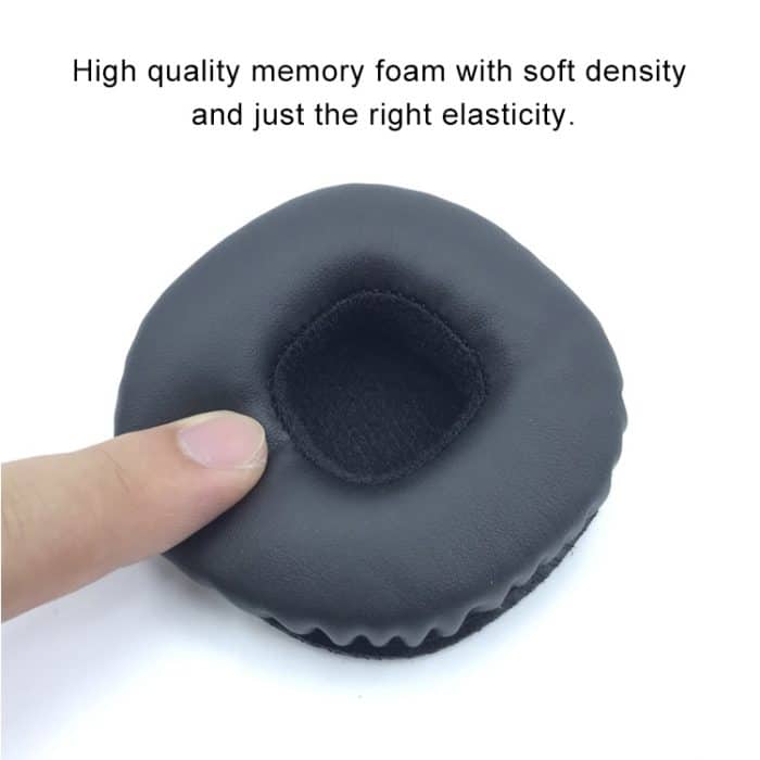 1 Paar Kunstlederimitat + Memory Foam Soft Headphone Jacket Ohrenschützer für Marshall MID ANC, mit Gummiplattenschnalle – Bild 4