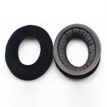2 Stück für Sennheiser HD515 / HD555 / HD595 / HD598 / HD558 / PC360, Flanell-Kopfhörer-Kissenbezug, Ohrenschützer, Ersatz-Ohrpolster mit Ton-Tuning-Baumwolle, Velvet Black, Velvet Brown – Bild 3
