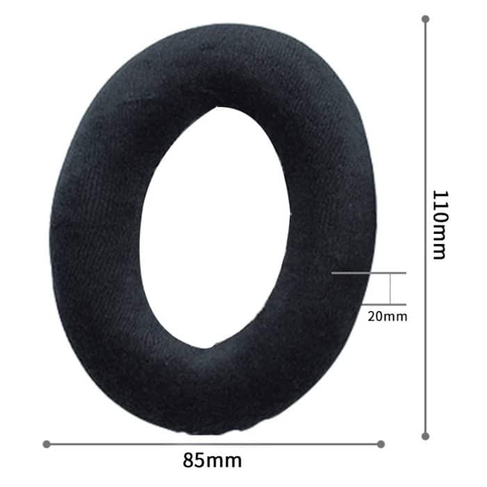 2 Stück für Sennheiser HD515 / HD555 / HD595 / HD598 / HD558 / PC360, Flanell-Kopfhörer-Kissenbezug, Ohrenschützer, Ersatz-Ohrpolster mit Ton-Tuning-Baumwolle, Velvet Black, Velvet Brown – Bild 4