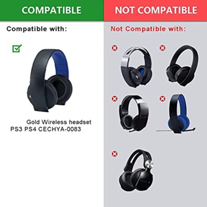 2 Stück weiche Ohrenschützer-Kopfhörerjacke für Sony PS4 Gold Wireless Stereo Headset – Bild 6