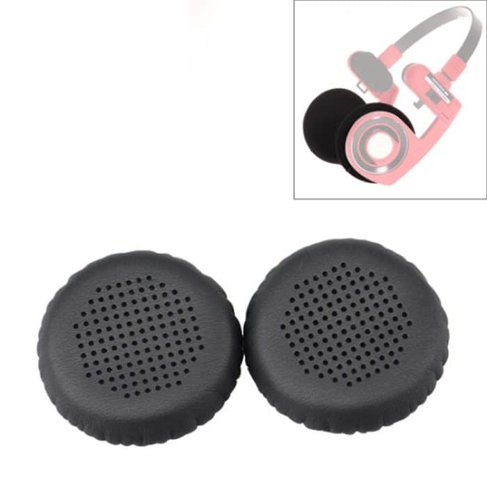 2 Stück für KOSS PP / SP, perforierte Belüftungsversion, Protein-Leder-Abdeckung, Kopfhörer-Schutzhülle, Ohrenschützer, Perforated Ventilation Version Black, Perforated Ventilation Version Grey – Bild 1