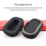 2 PCS Für Logitech G633 G933 Kopfhörer Kissen Abdeckung Ohrenschützer Ersatz Ohrpolster mit Mesh (Leder), Mesh Black, Leather Black – Bild 3