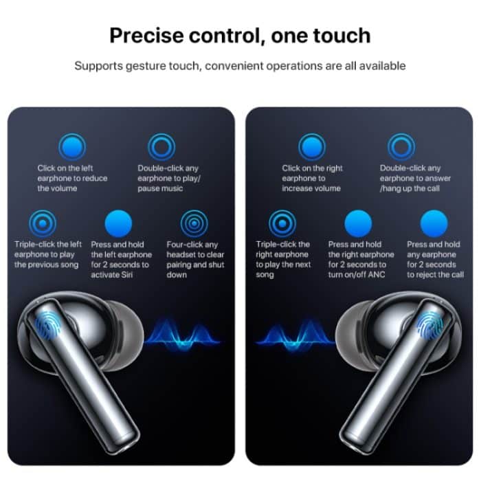 Yesido TWS23 Bluetooth 5.3 LED-Digitalanzeige TWS ANC Rauschunterdrückung Drahtloser Bluetooth-Kopfhörer – Bild 10