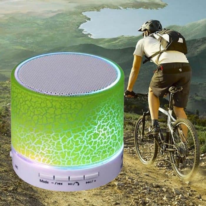 Tragbarer Mini-Bluetooth-Stereolautsprecher A9 Glare Crack mit LED-Licht, integriertem Mikrofon, Unterstützung für Freisprechanrufe und TF-Karte – Bild 12