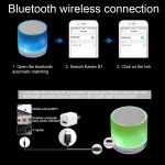 Tragbarer Mini-Bluetooth-Stereolautsprecher A9 Glare Crack mit LED-Licht, integriertem Mikrofon, Unterstützung für Freisprechanrufe und TF-Karte – Bild 5