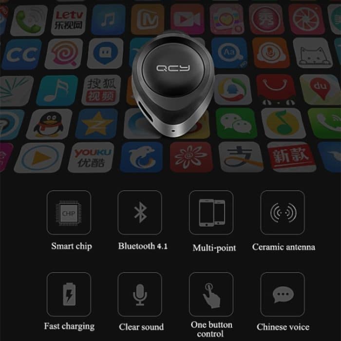 QCY J11 Universal Driving Wireless Bluetooth 4.1-Kopfhörer mit Mikrofon für Smartphones oder andere Bluetooth-Geräte, effektive Bluetooth-Entfernung: 10 m – Bild 13