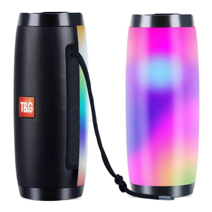 IP7G0240B.jpg T&G TG157 Bluetooth 4.2 Mini tragbarer kabelloser Bluetooth-Lautsprecher mit melodischen bunten Lichtern – Bild 1