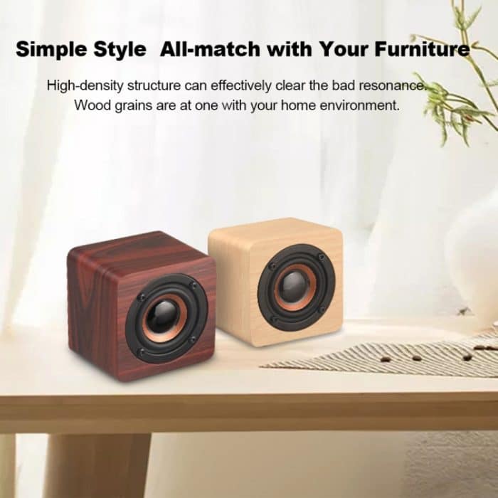 Q1 Tragbarer Mini-Mega-Bass-Bluetooth-Lautsprecher aus Holz – Bild 8