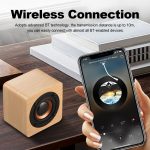 Q1 Tragbarer Mini-Mega-Bass-Bluetooth-Lautsprecher aus Holz – Bild 9
