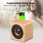 Q1 Tragbarer Mini-Mega-Bass-Bluetooth-Lautsprecher aus Holz – Bild 10