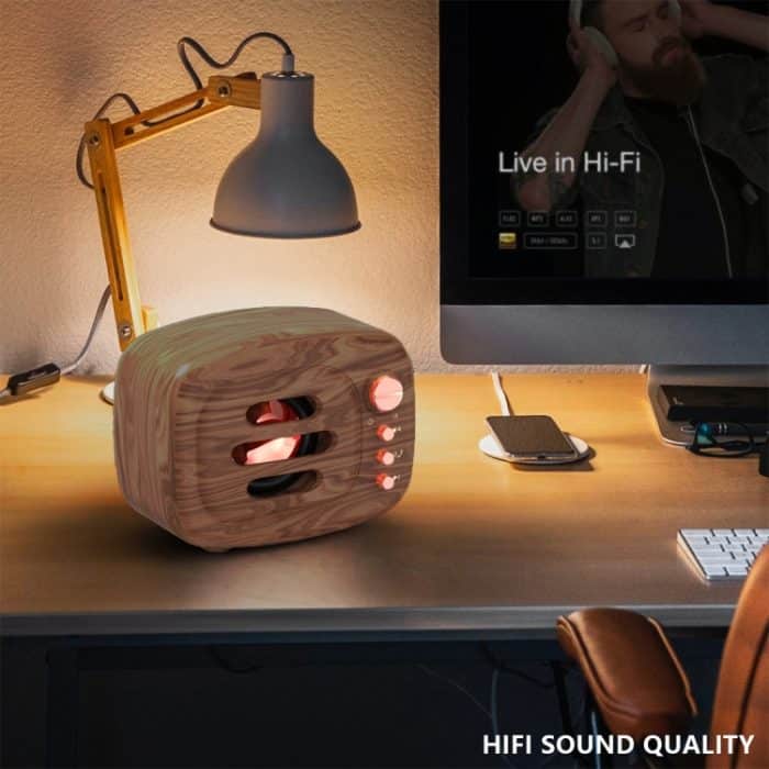 B11 Bluetooth 5.0 kabelloser Bluetooth-Lautsprecher im Retro-Stil, unterstützt Freisprechen, 32 GB TF-Karte und 3,5-mm-Audio-Buchse – Bild 7