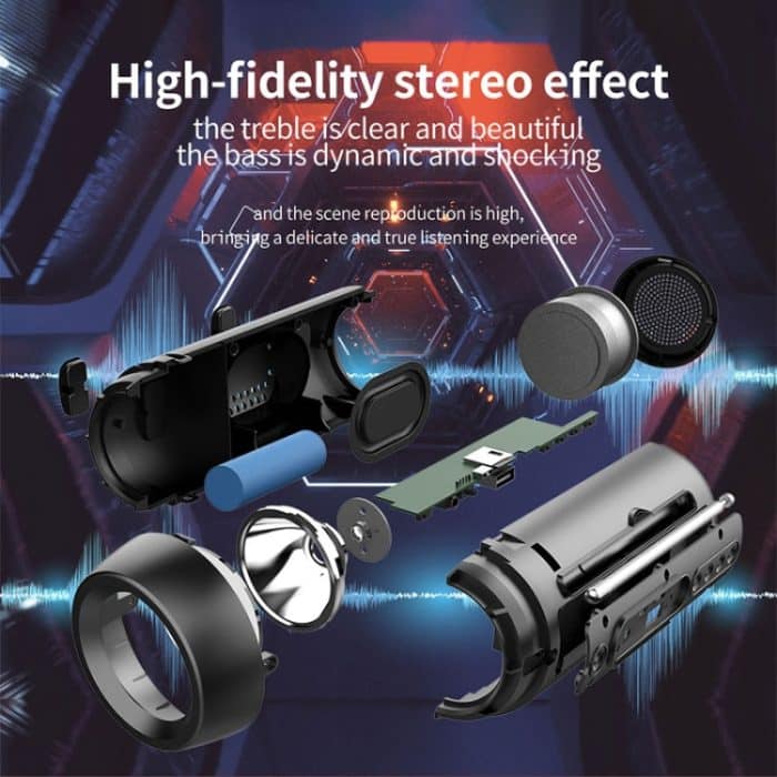 ZEALOT A1 Multifunktionaler kabelloser Bass-Bluetooth-Lautsprecher, integriertes Mikrofon, unterstützt Bluetooth-Anrufe, AUX, TF-Karte und LED-Leuchten – Bild 5