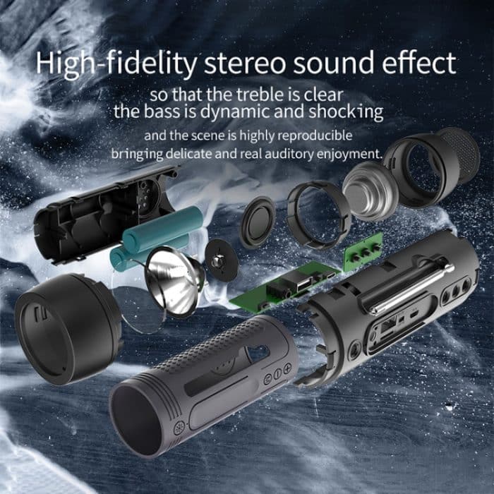 ZEALOT A2 Multifunktionaler kabelloser Bass-Bluetooth-Lautsprecher, integriertes Mikrofon, unterstützt Bluetooth-Anrufe, AUX, TF-Karte und LED-Leuchten – Bild 12