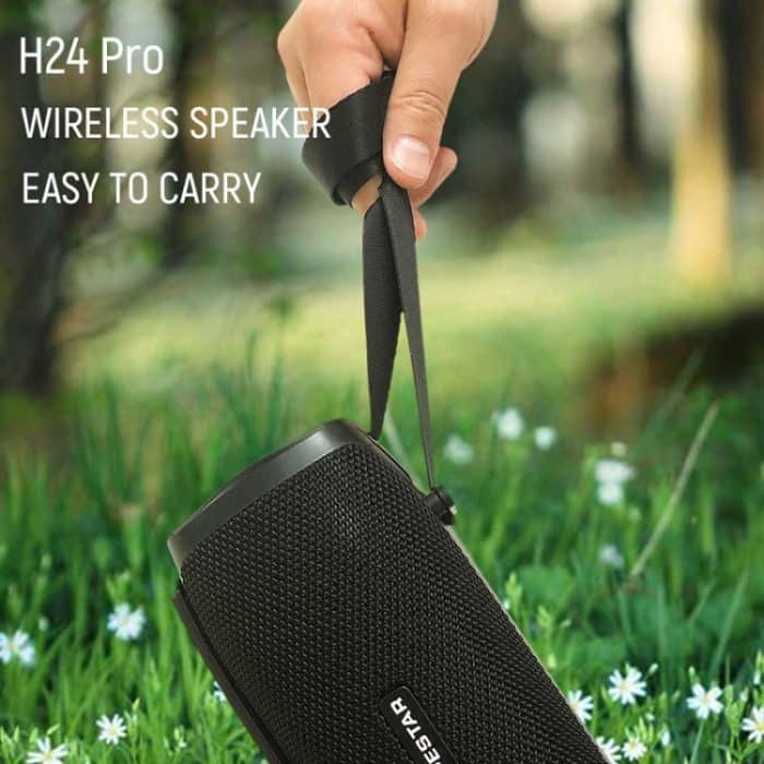 HOPESTAR H24 Pro TWS Tragbarer, wasserdichter, gewebter, strukturierter Bluetooth-Außenlautsprecher mit Rhythmuslicht, Unterstützung für Freisprechanrufe, U-Disk, TF-Karte und 3,5-mm-AUX und FM, H24 Pro Black, H24 Pro Grey, H24 Pro Blue, H24 Pro Red – Bild 5