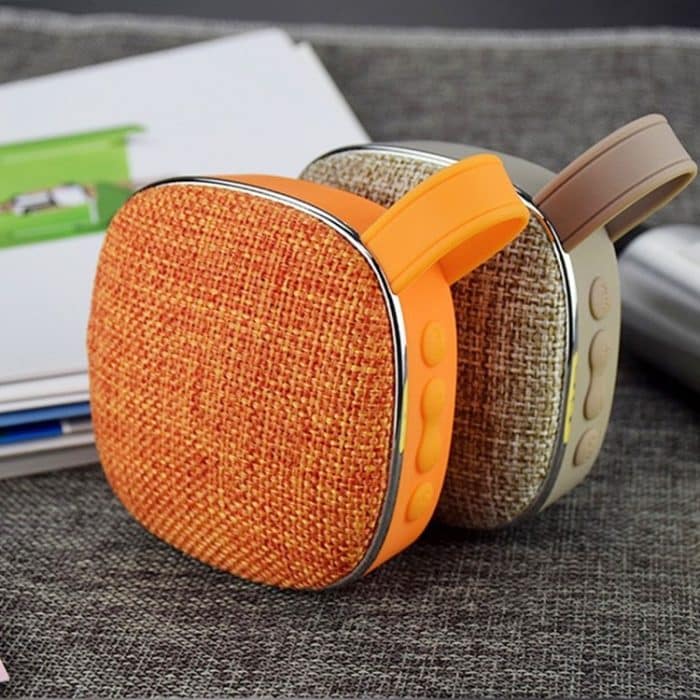 X25new Cloth Texture Square Tragbarer Mini-Bluetooth-Lautsprecher, unterstützt Freisprechanrufe, TF-Karte und AUX, X25new Orange, X25new Green, X25new Grey, X25new Blue – Bild 1