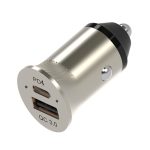PD USB-C / Typ-C + QC3.0 USB-Fast-Ladegerät-Ladegerät mit zwei LED-Indikator
