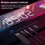 SOAIY SH39 Upgrade Edition mechanischer Knopf + Spiegeldisplay + Wecker + großer Lautsprecher Desktop-Heim-Gaming-Bluetooth-Lautsprecher, Upgraded Edition – Bild 7