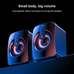 A2 USB 2.0 Kabelgesteuerter, beleuchteter Mini-Desktop-Lautsprecher für Mobiltelefone und Computer, Illuminated – Bild 2