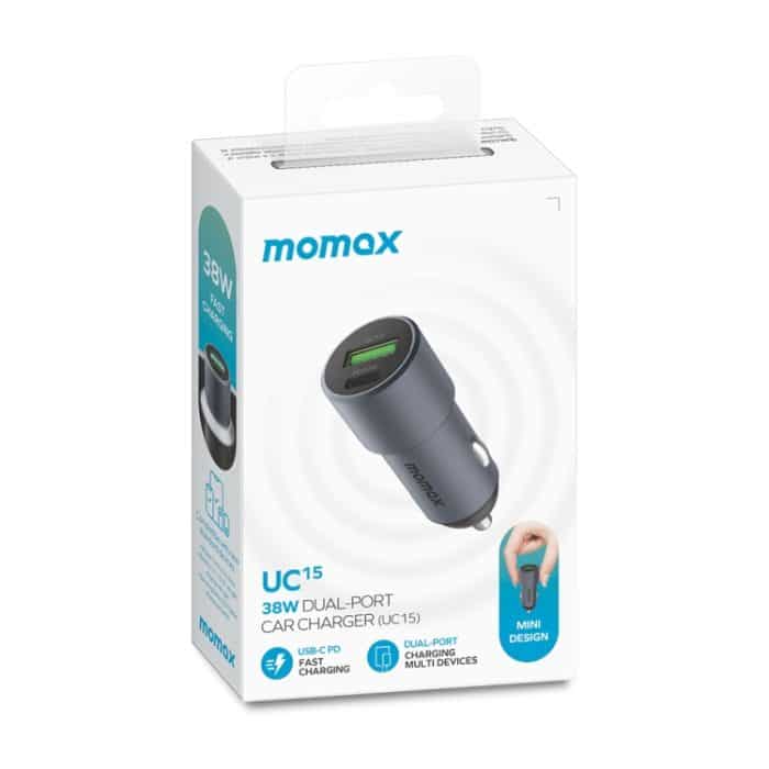 Momax UC15 38W PD + QC3.0 Dual-Ports Autoladegerät – Bild 7