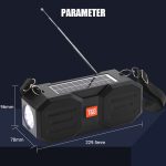 T&G TG634 Outdoor Solar Power Bluetooth Wireless-Lautsprecher mit FM/Taschenlampe/TF-Kartensteckplatz – Bild 10