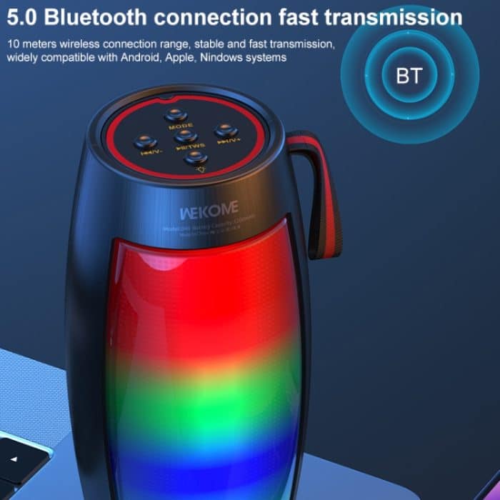 WEKOME D40 5W Sound Pulse Bunter Bluetooth-Lautsprecher, D40 (Black), D40 (White) – Bild 11