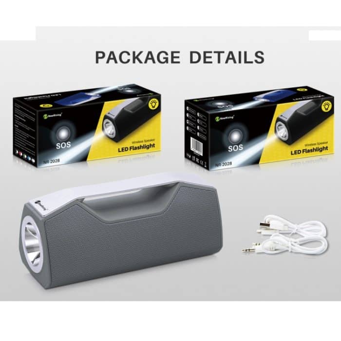 NewRixing NR-2028 Tragbare Beleuchtung, kabelloser Bluetooth-Stereo-Lautsprecher, unterstützt TWS-Funktionslautsprecher – Bild 7