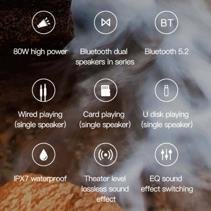 XDOBO 1983Plus IPX7 Wasserdichter tragbarer Outdoor-Bluetooth-Lautsprecher Desktop-Audio-Subwoofer – Bild 6