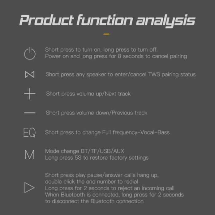 XDOBO 1983Plus IPX7 Wasserdichter tragbarer Outdoor-Bluetooth-Lautsprecher Desktop-Audio-Subwoofer – Bild 8