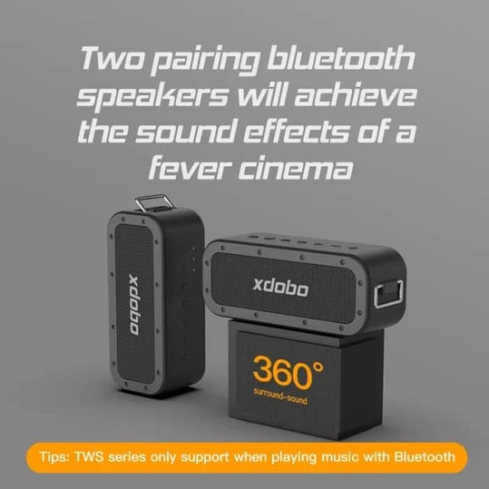 XDOBO 1983Plus IPX7 Wasserdichter tragbarer Outdoor-Bluetooth-Lautsprecher Desktop-Audio-Subwoofer – Bild 9