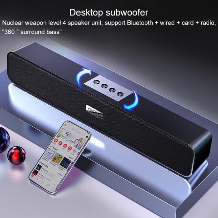 YINDIAO A36 Bluetooth 5.0 Smart Subwoofer Computer Drahtloser Bluetooth-Lautsprecher, Bluetooth-Standardversion, Bluetooth Standard Version(Black), Bluetooth Standard Version(White) – Bild 3