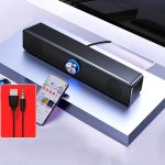 YINDIAO A36 Smart Subwoofer, computerkabelgebundener Lautsprecher, Mini-Version mit Drehknopf, Rotary Button Mini Version (Black)