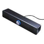 YINDIAO A36 Smart Subwoofer, computerkabelgebundener Lautsprecher, Mini-Version mit Drehknopf, Rotary Button Mini Version (Black) – Bild 4