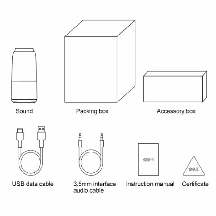 Original Xiaomi Youpin V03 kabelloser Bluetooth-Lautsprecher mit buntem Licht, unterstützt Freisprecheinrichtung/AUX – Bild 5