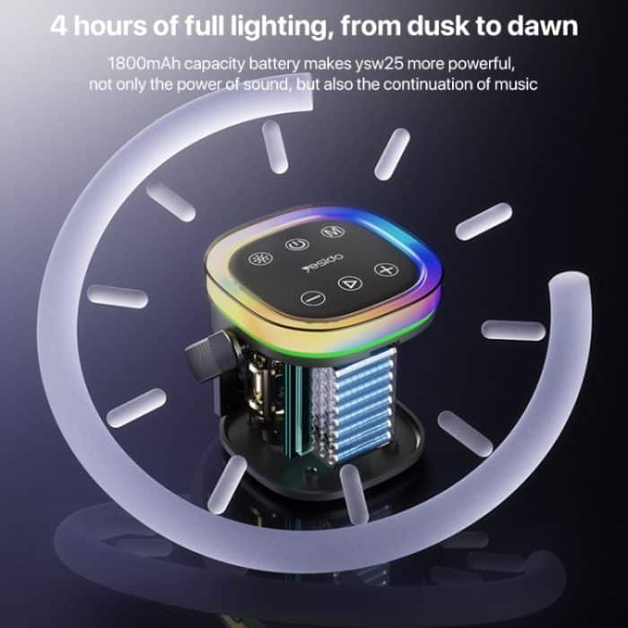Yesido YSW25 8W RGB tragbarer Mini-Bluetooth-Lautsprecher für den Außenbereich – Bild 6