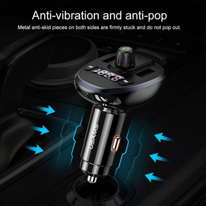 USAMS US-CC115 C21 Dual USB 3.4A Digitalanzeige Drahtloses FM-Autoladegerät, US-CC115 C21 – Bild 13