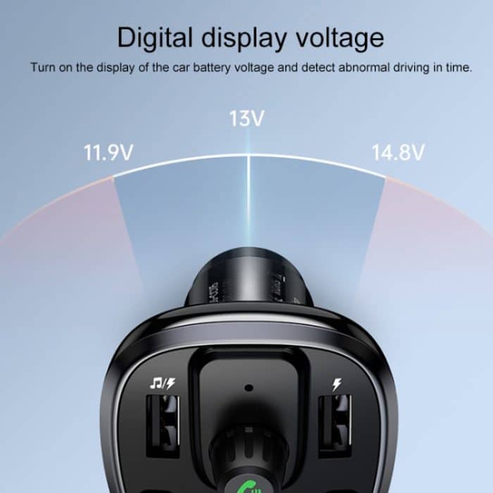 USAMS US-CC115 C21 Dual USB 3.4A Digitalanzeige Drahtloses FM-Autoladegerät, US-CC115 C21 – Bild 7