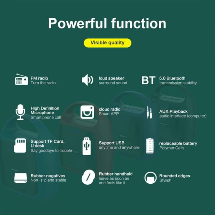 ZEALOT S42 Tragbarer FM-Radio-Bluetooth-Lautsprecher mit integriertem Mikrofon, unterstützt Freisprechen, TF-Karte und AUX – Bild 8