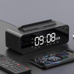 Oneder V06 Smart Sound Box Kabelloser Bluetooth-Lautsprecher, LED-Bildschirm-Wecker, unterstützt Freisprecheinrichtung, FM- und TF-Karte sowie AUX- und USB-Laufwerk