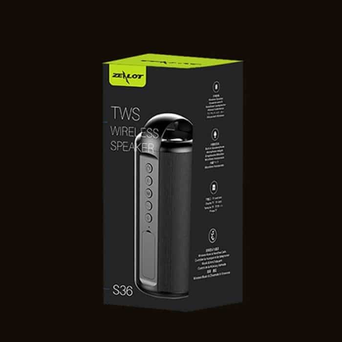 ZEALOT S36 Tragbarer kabelloser Bluetooth-Lautsprecher mit starkem Bass und integriertem Mikrofon, unterstützt Freisprechen, TF-Karte und AUX – Bild 12