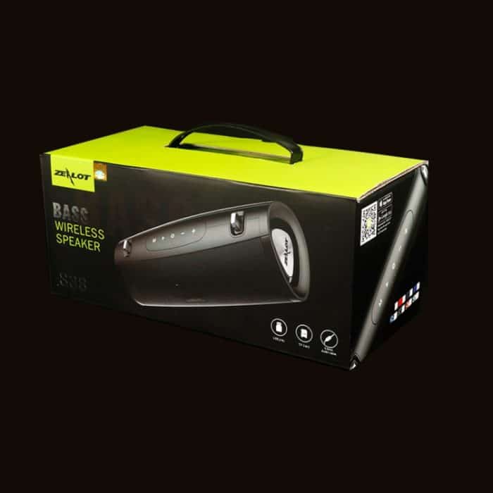 ZEALOT S38 Tragbarer Subwoofer, kabelloser Bluetooth-Lautsprecher mit integriertem Mikrofon, unterstützt Freisprechen, TF-Karte und AUX – Bild 2