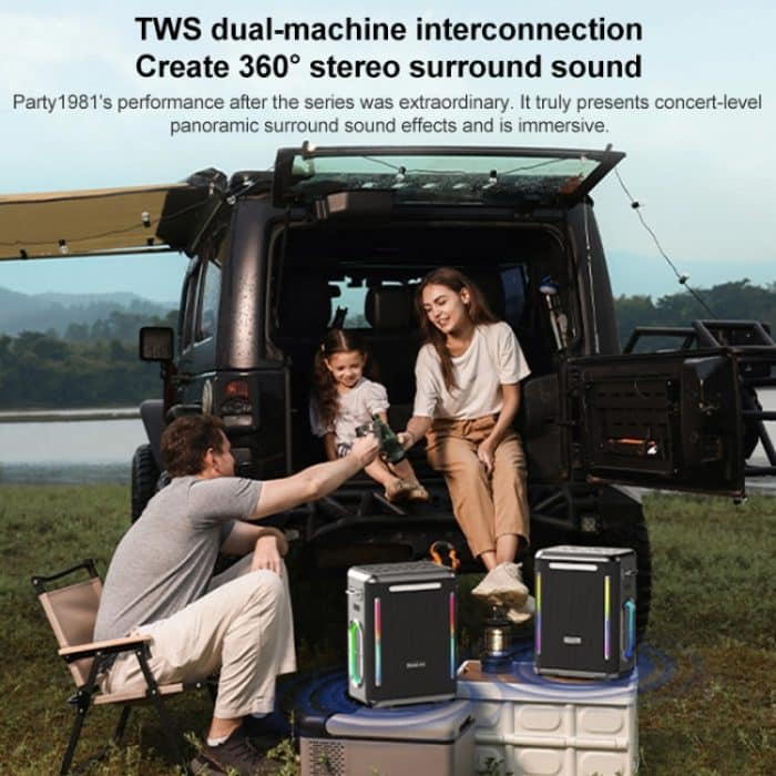 XDOBO SINOBAND Party 1981 300 W tragbarer TWS-Bluetooth-Außenlautsprecher mit buntem LED-Licht – Bild 7