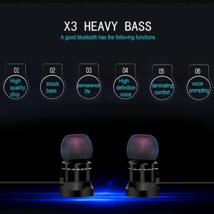 X3 Sport-Bluetooth 5.0-In-Ear-Headset mit magnetischer Absorption und HD-Mikrofon, unterstützt Freisprechanrufe, Entfernung: 10 m – Bild 4